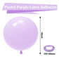 Bezente Pastel Purple Latex Party Balloons - 30 Pack 18 Inch Round Helium Pale Lavender Light Purple Lilac Balloons For Baby Sho