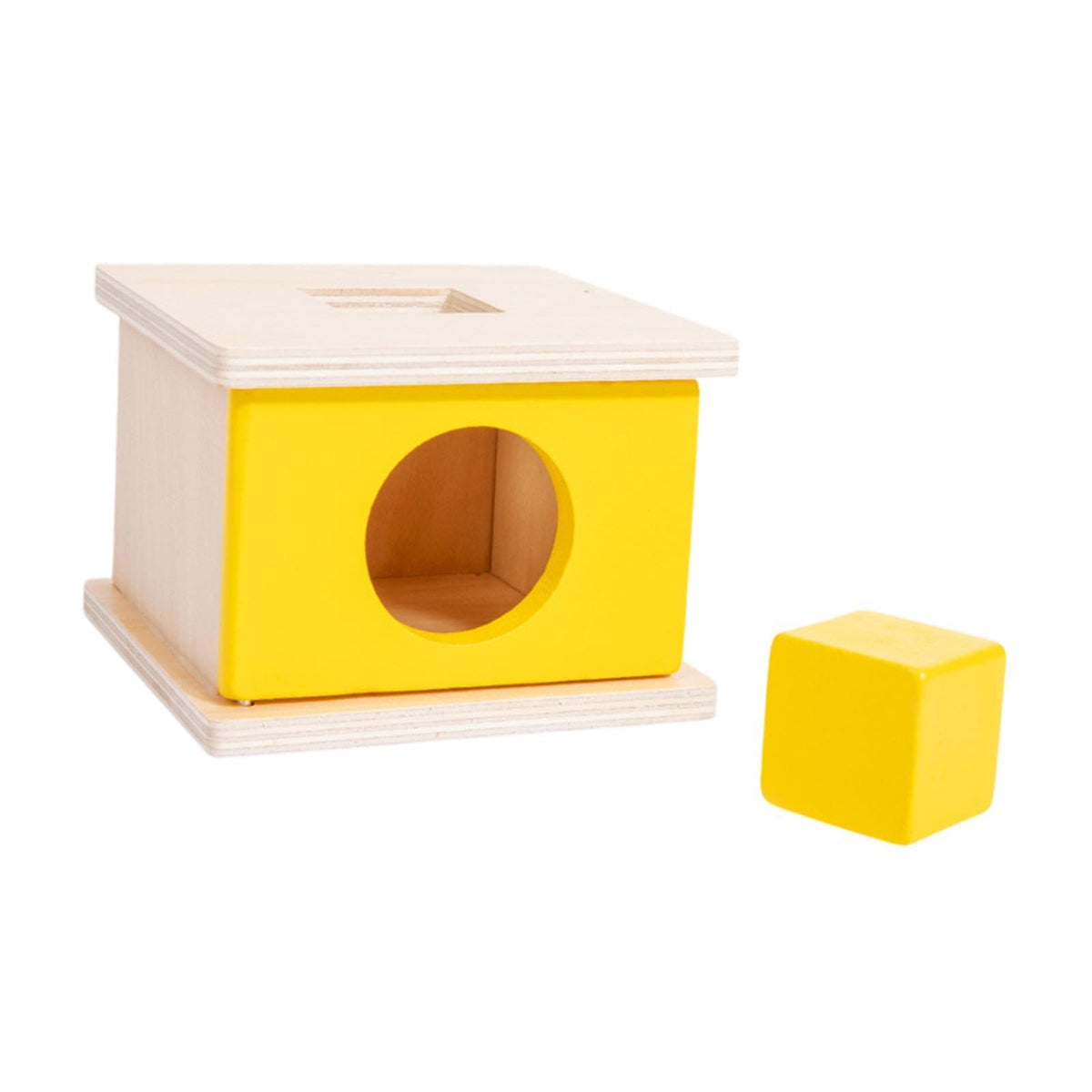 MerishoppWooden Object Permanence Box Early Learning Set For Children Boys Girls Kids Yellow|Baby | Toys For Baby | Developmenta