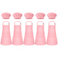 Bouiexye 5 Set Kids Apron and Chef Hat Set Children Apron Adjustable with 2 Pockets Children Chef Painting for Cooking Baking Pa