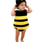 Mersariphy Infant Baby Outfits Girl Boy Cartoon Bees Romper Baby Halloween Costumes Fall Clothes With Hat (Stripes, 0-6 Months)