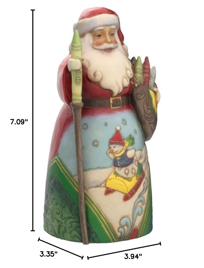 Enesco Crayola By Jim Shore Crayola Santa With Sled Scene Figurine