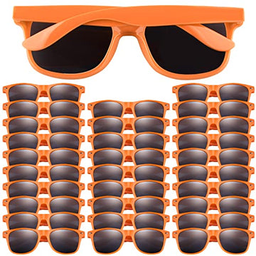 Fepito 30 Pieces Party Sunglasses Bulk For Birthday Party Supplies Treat Bag Fillers For Beach Pool Party Toys, Orange