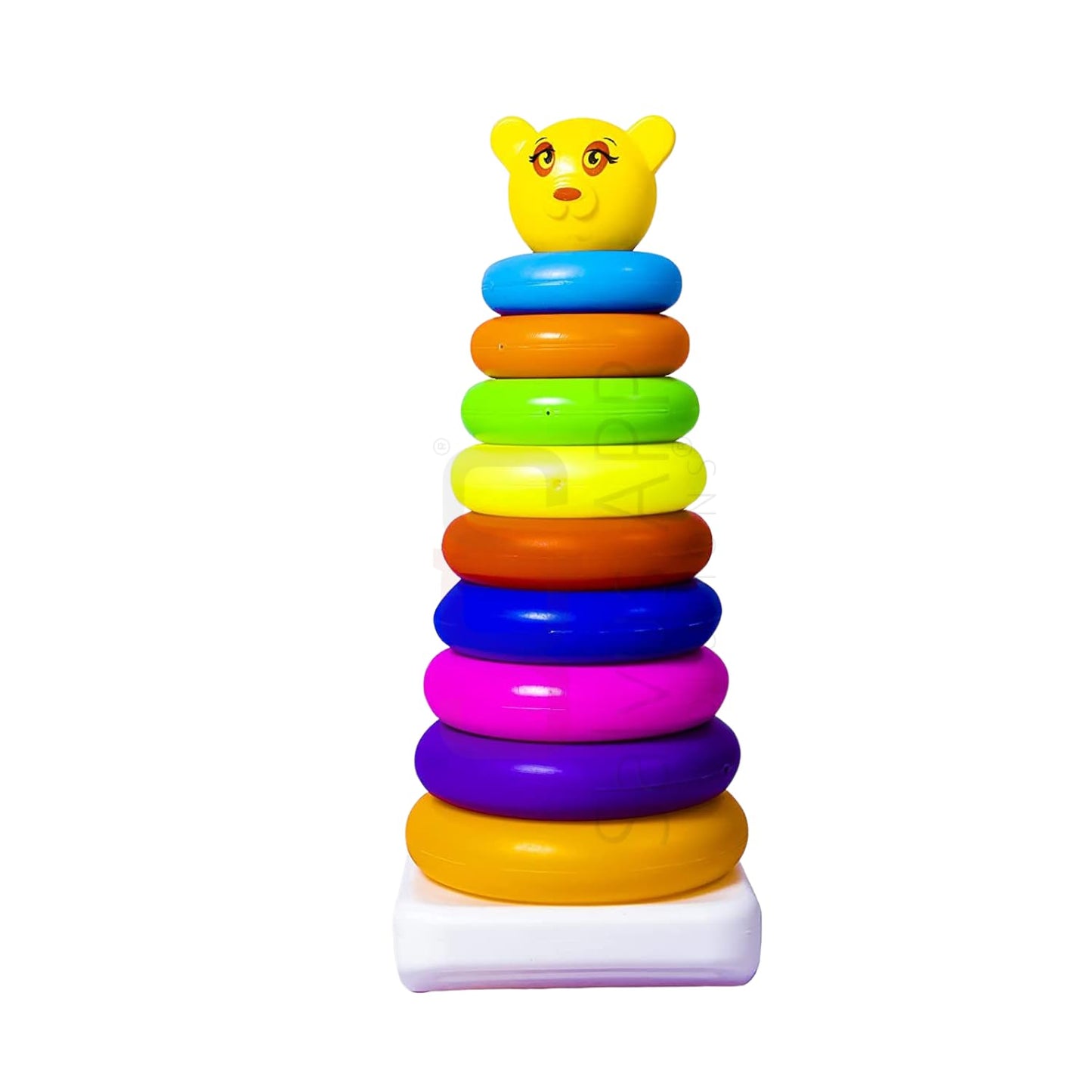 Salvus App Solutions Stacking Ring Tower For Babies, 9 Piece Colorful Ring Stacker, Early Learning Motor Skill Development Toy F