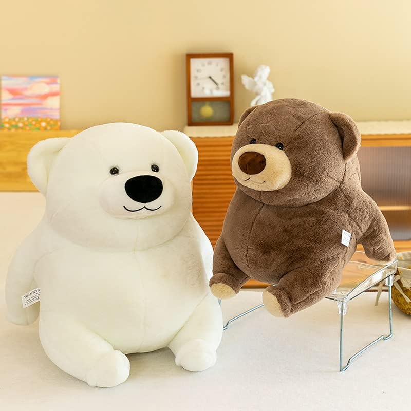 Cute Sitting Polar Bear Stuffed Animals Plush Dolls,Soft Bear Plush Toy Bedtime Friend,Hugging Plush Toys Companion,Halloween Ch