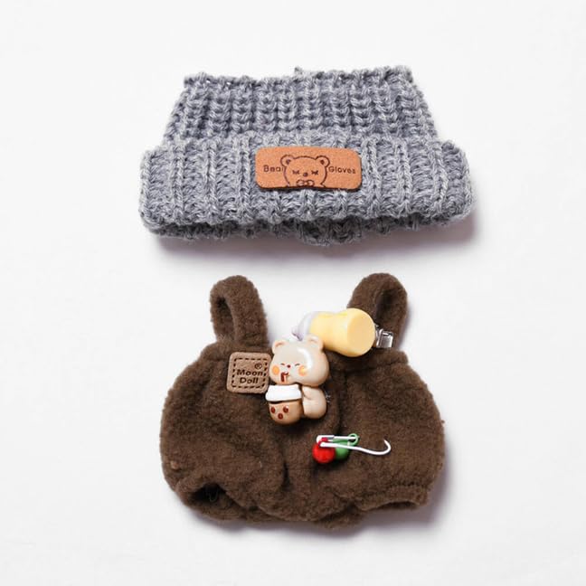 Yamaso 17Cm Doll Clothes Suitable For 17Cm Dolls Accessories Sitting 1Hat+1Romper+1Camera Backpack No Doll