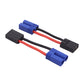 rflaueo 4pcs Compatible with TRX to EC5 Male Female RC Connector Adapter with 14awg 2in Wire(E44-4)