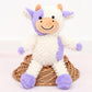 Yukouqian Cow Stuffed Animal Cow Plush Doll Toy 11.8 Inch For Girls Boys Christmas Children'S (Stand Cow Purple)
