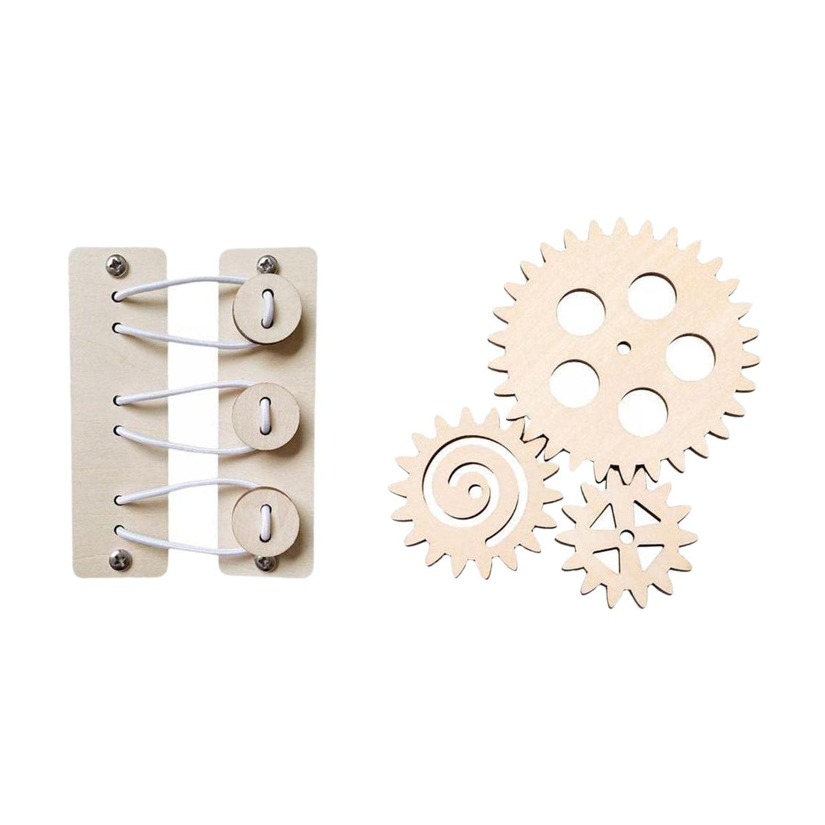 STYLEHEAVEN 2X Wooden Busy Board Games DIY Parts Learning Puzzles for Nursery Girls Boys
