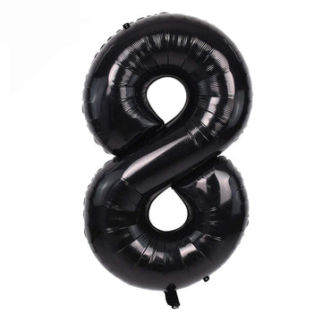 Toniful 40 Inch Black Large Numbers Balloons0-9,Number 8 Digital 8 Helium Balloons,Foil Mylar Big Number Balloons For Birthday P