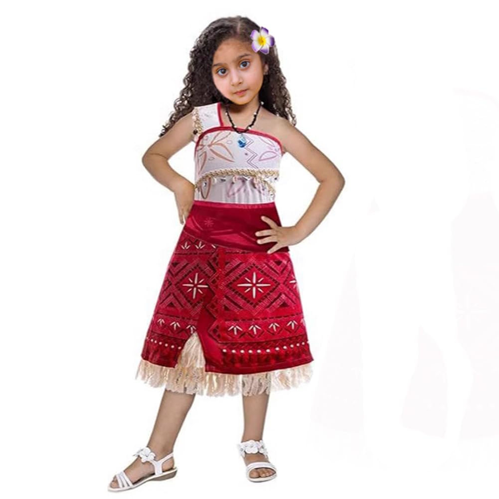 IDOTTA Princess Adventure Dress Ocean Costume For Girls Outfit Fancy Dress Up With Necklace and Hairpin