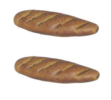 Dollhouse Miniature Set Of 2 Long French Breads