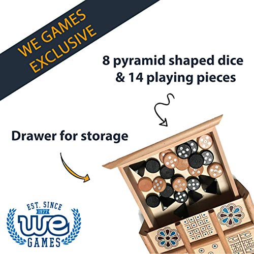 We Games Royal Game Of Ur, Ancient Strategy Board Games For Adults, Solid Wood And Beautifully Designed Board With Storage Drawers, Travel Games For Adults, Table Games For 2