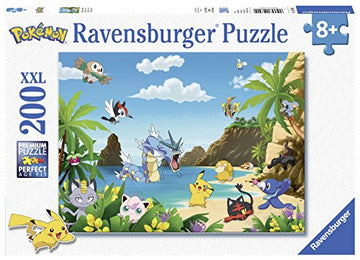 Ravensburger - Children'S Puzzle - Xxl 200 Piece Puzzle - Catch Them All! / Pokémon - Ages 8 And Up Puzzle - Thick And Durable Cardboard - Video Game - 12840