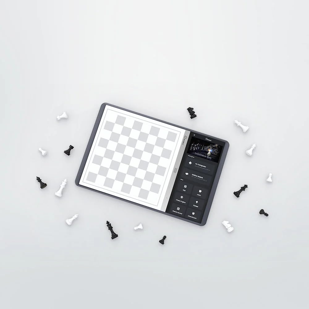Chessnut Evo AI Chessboard - Built-in Maia Engine, Full Piece Recognition, 21.17" x 13.25", Wood, Model CE100