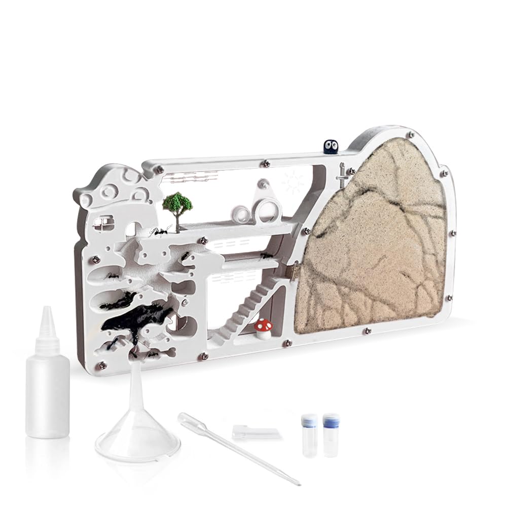 Elnmlht Ant Farm Castle, Ant Farms With Yellow Sand And Tool Kit, Ant Colony Observation Kit, Ant Viewing Habitat Science Kit, E