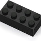 Yujhitp 500 Piece Black Bricks Bulk, Black 2X4 Building Bricks Flat, Compatible With Lego Parts And Pieces: 2X4 Black Bricks(Col
