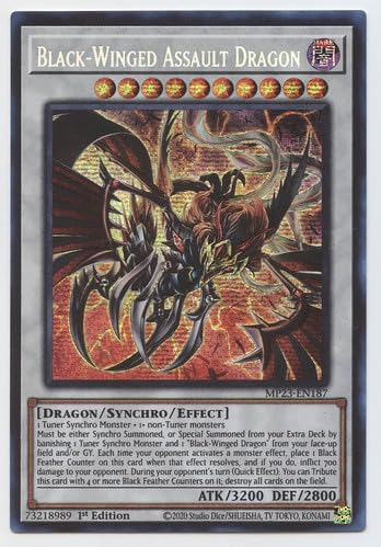 Black-Winged Assault Dragon - Mp23-En187 - Prismatic Secret Rare - 1St Edition