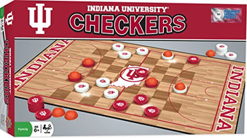 Masterpieces Family Game - Ncaa Indiana Hoosiers Checkers - Officially Licensed Board Game For Kids & Adults