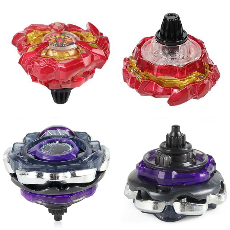 Owenkelng Battling Burst Gyro Blade Toy Set - 12 Spinning Tops & 2 Launchers - Plastic - Gift for Kids Ages 6-12 - Portable Box Included