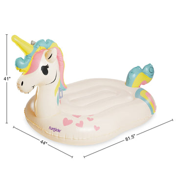 Funsicle Giant Inflatable Unicorn Magic Ride-On Pool Float  mature-themed-Sized
