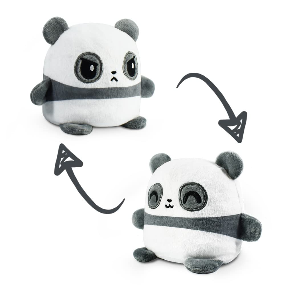 Teeturtle - Plushmates - Magnetic Reversible Plushies That Hold Hands When Happy - Panda - Huggable And Soft Sensory Fidget Toy
