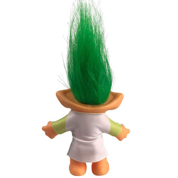 Lucky Troll Dolls,Vintage Troll Dolls Chromatic Adorable For Collections, School Project, Arts And Crafts, Party Favors - 7.5' Tall Green Hairs (Include The Length Of Hair)