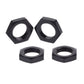 LAFEINA 4PCS 17mm Aluminum Wheel Hex Hub Nut for 1/8 RC Model Car Upgraded Parts (Black)