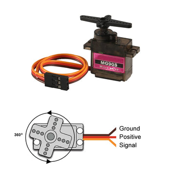 12PCS MG90S Servo Micro 360 9G Servo Motor Geared Micro Servo Motor 9G Smart Robot Compatible with Raspberry Pi Project Car Heli