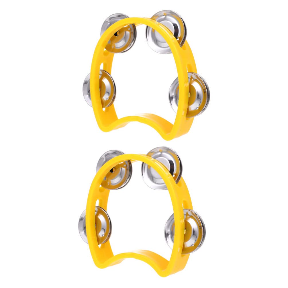 Excluzo 2Pcs Educational Music Toys Double Row Hand Shaking Bells Kids Handbells
