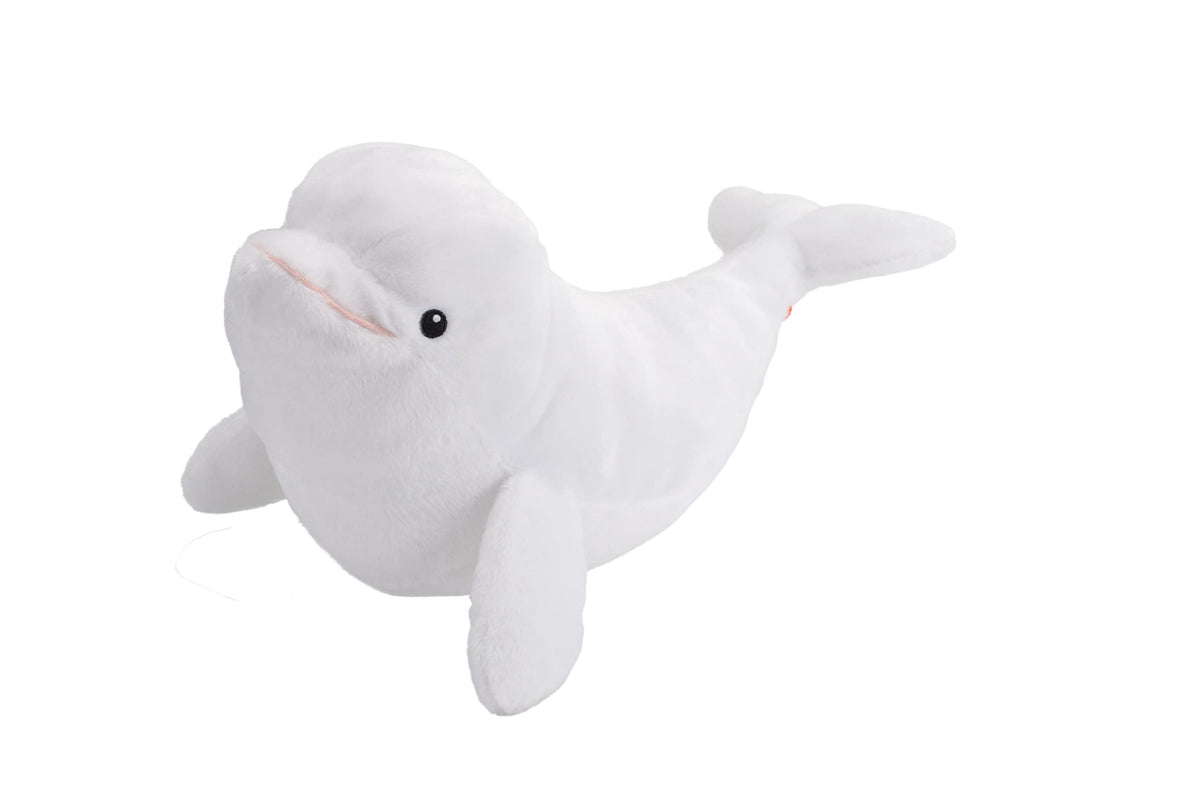 Wild Republic Ecokins, Beluga Whale, Stuffed Animal, 12 inches, Gift for Kids, Plush Toy, Made from Spun Recycled Water Bottles,