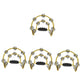 Milisten 4Pcs Double Row Rattle Tambourine Dedicated Child Metal Golden