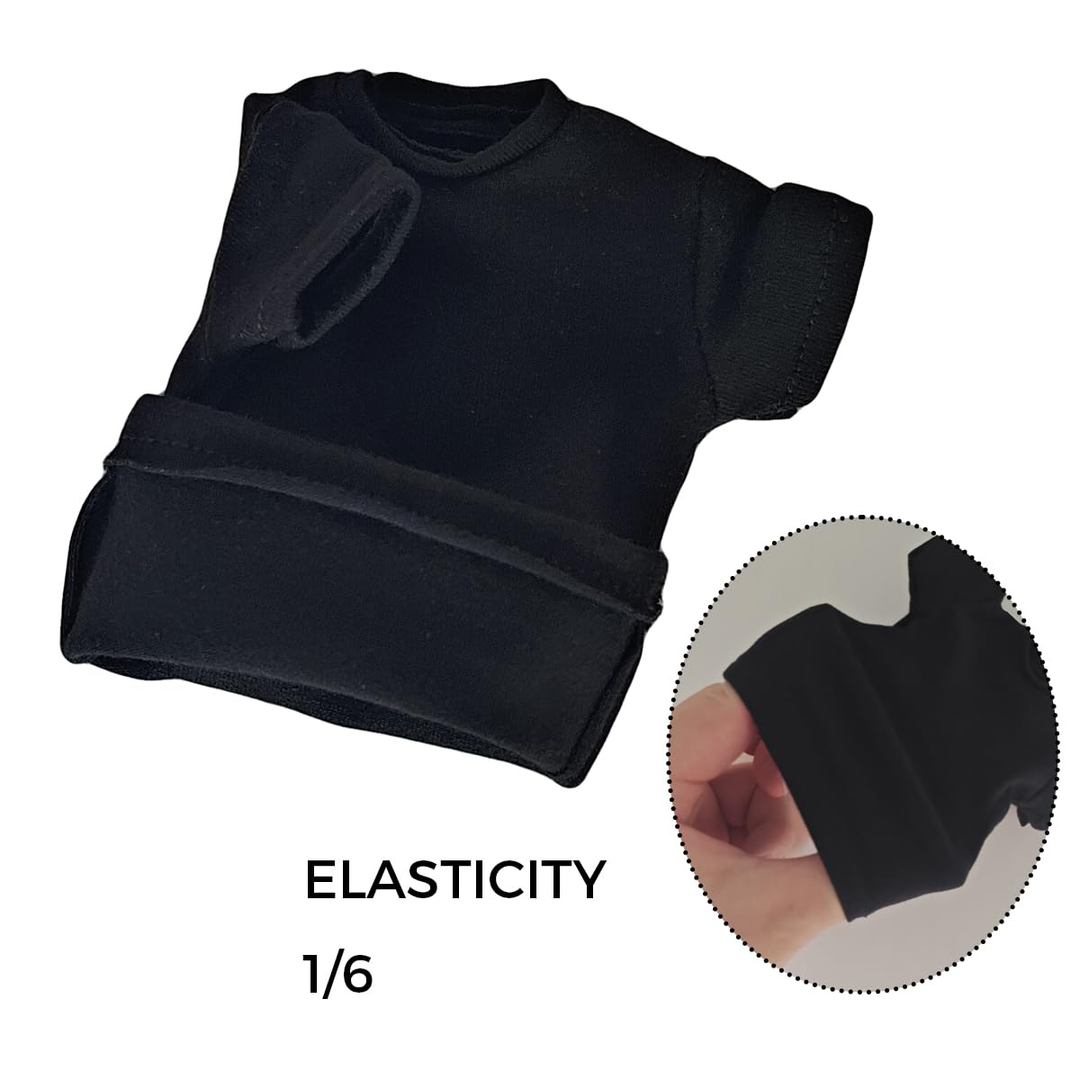 Panchitalk 1/6 Scale Custom T-Shirt Top Model For 12 Male And Female Action Figure Body (Black)