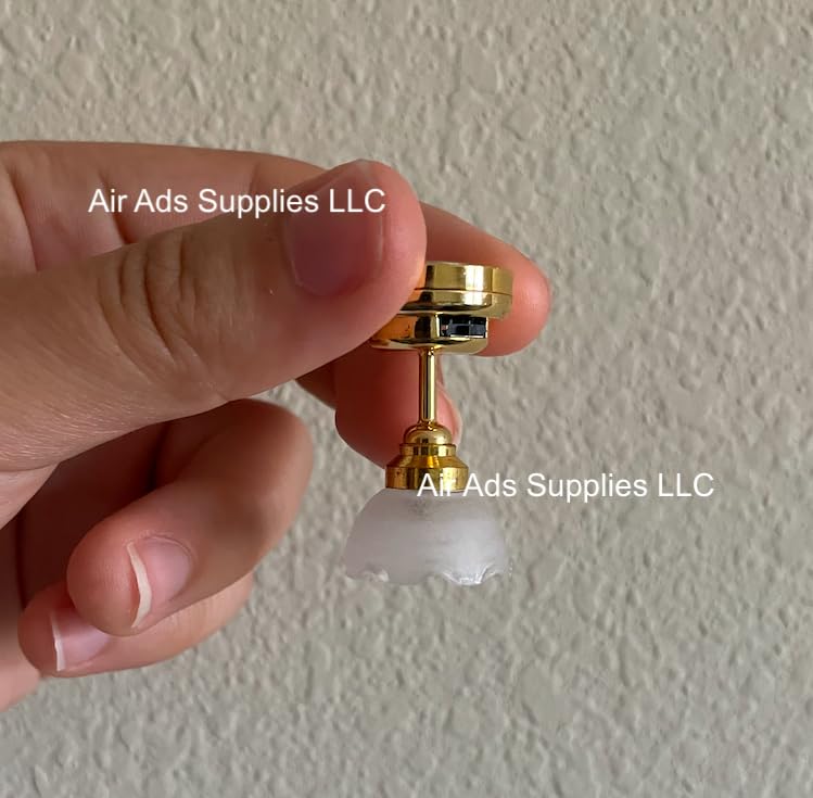 AirAds 1:12 Scale Dollhouse Miniatures Golden Ceiling Light Classic Chandelier Living Room Light fixtures