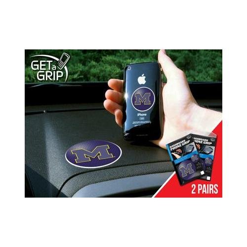 Get A Grip 13058 University of Michigan Wolverines Polymer Anti-Slip Phone Grip - 2 Pair