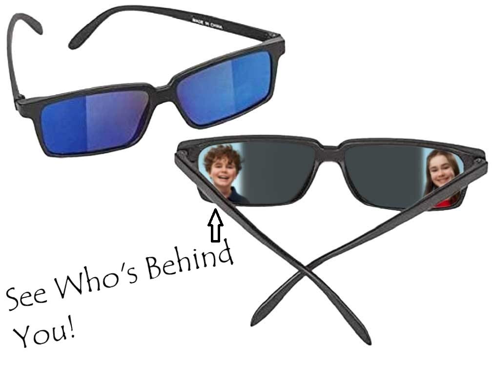 Zugar Land Top Secret Spy Glasses For Kids - Rear View Sunglasses. View Behind You! Detective Gadget. Perfect Party Favors. (1 Pack)