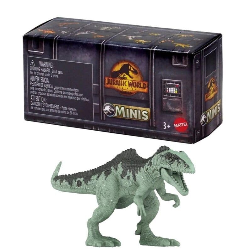 Jurassic World Dominion Minis Surprise Pack Box - Pack of 3 Mini Dinosaur Figures | 1.125 Scale Companion Figures - Mattel Ages