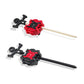 COCOFOX 2 Pack Bey Burst Launchers  Right/Left-Spin Launcher  cutting edge Gyro Launcher(Black+Red)