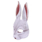 Himine Halloween Easter Carnival Party Masquerade EVA Half Face Bunny Mask (White)
