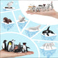 Scahow 26Pcs Arctic Animal Figures - Polar Animal Toys Figurines With Penguins Arctic Fox Wolf Polar Bear Reindeer - Miniature T