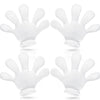 Geyoga 2 Pairs Jumbo Cartoon Hands Large Costume Gloves, Halloween Gloves For Party Birthday Role Playing Costumes(White,2)