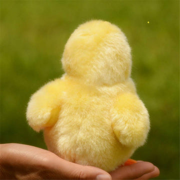 TAMMYFLYFLY Yellow Chick Stuffed Animal Plush Toy, 5 inches, Cotton, White