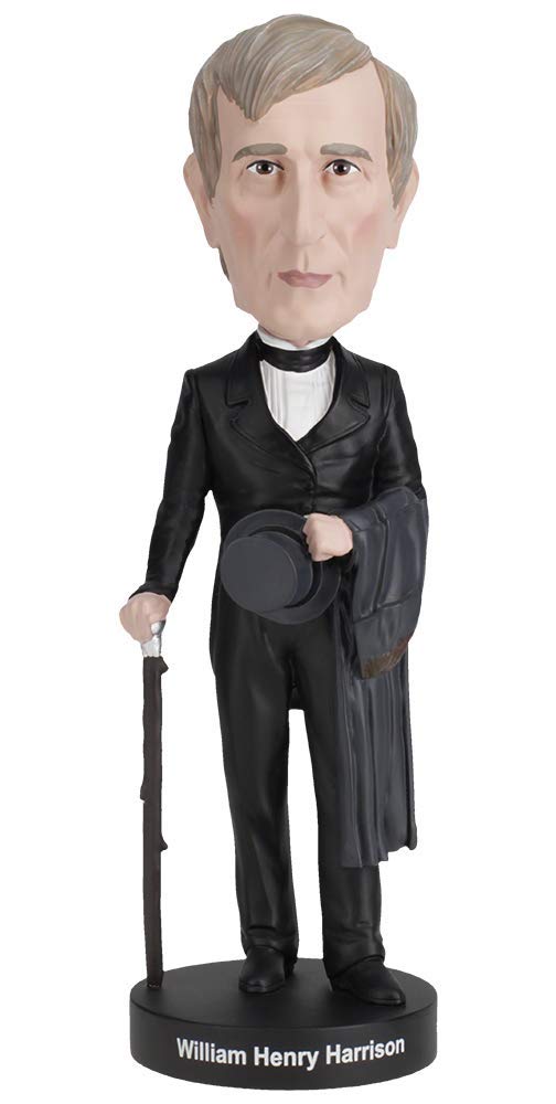 Royal Bobbles William Henry Harrison Bobblehead  enhanced Polyresin Lifelike Figure  Unique Serial Number  Exquisite Detail