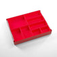 Token Silo Card Add On - 3-Piece Set Of Game Trays, Holds Game Cards, Tokens, Dials And Dice, Organize Lcg, Tcg And Board Game Accessories, Modular Design, Red Color, Made By Gamegenic