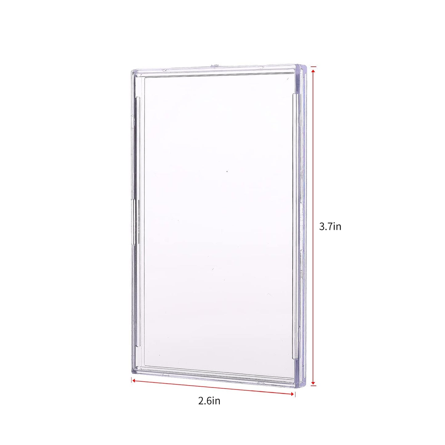 Tpoael Cards Sleeves Top Loaders 10 Hard Acrylic Card Protector Clear Card Brick + 2 Display Stand Fit For Trading Cards,Standard Sports Cards,Baseball Card Holder Cases Collectibles White
