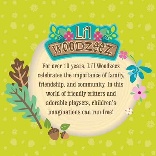 Lil Woodzeez Li'L Woodzeez Bedroom & Dining Playset With 2 Characters – Dollhouse Furniture Set – Toy Bedroom & Kitchen Playset – Animal Figurines – Kids 3 Years +