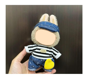 Dolls Clothes - Dress Outfit for 17cm Labubu Dolls, Doll Not Included Dolls Accessories Suspenders Pants Replacement