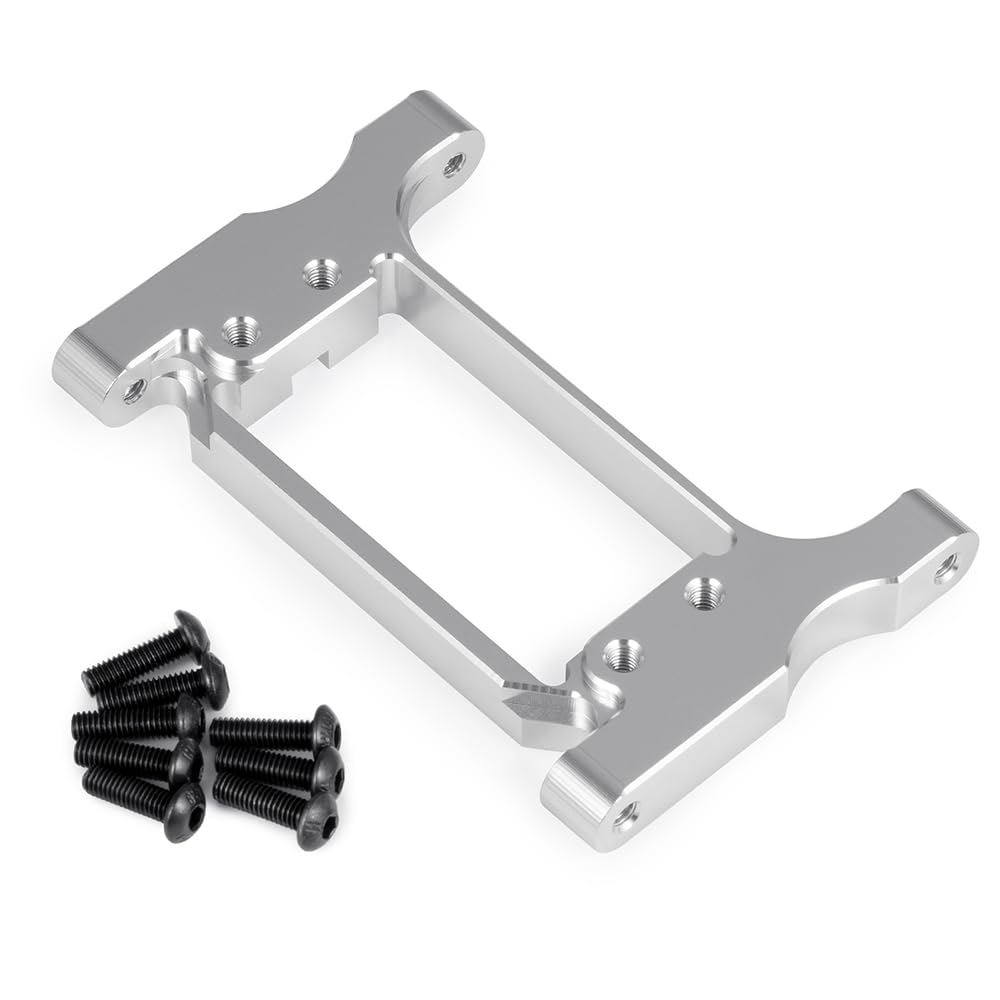 Mohero Aluminum Cnc Front Steering Servo Mount Upgrade Parts For 1/10 Scale Trx-4 Crawler Car (Silver)