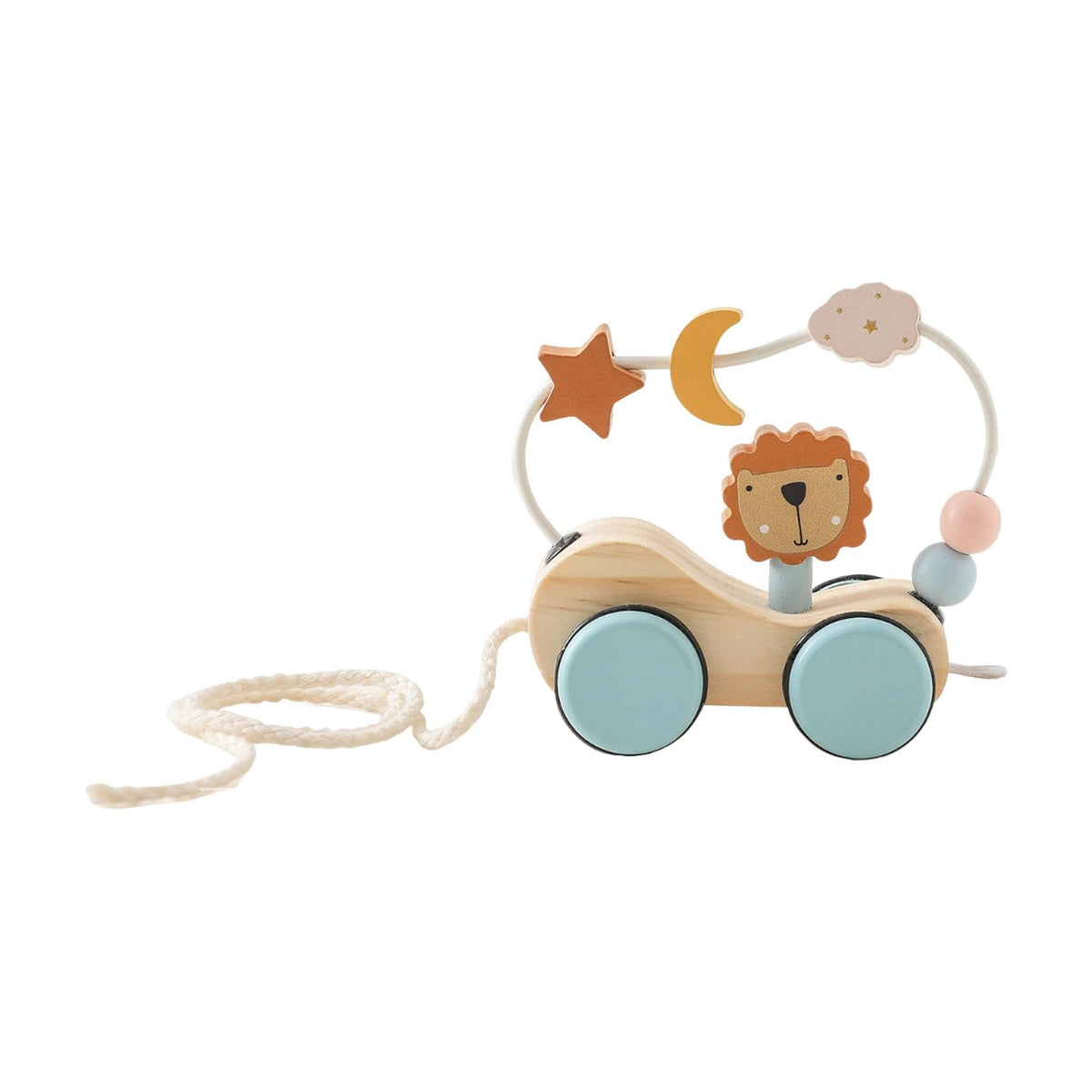 Calandis Baby Pull Along Toy Montessori Toy For 1 2 3 4 Years Old Boys Girls Children Little Lion Car | Developmental Baby Toys 