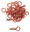 Apex RC Products Orange 1/10 Large Bent RC Anodized Body Clips - 25pcs #4031OR