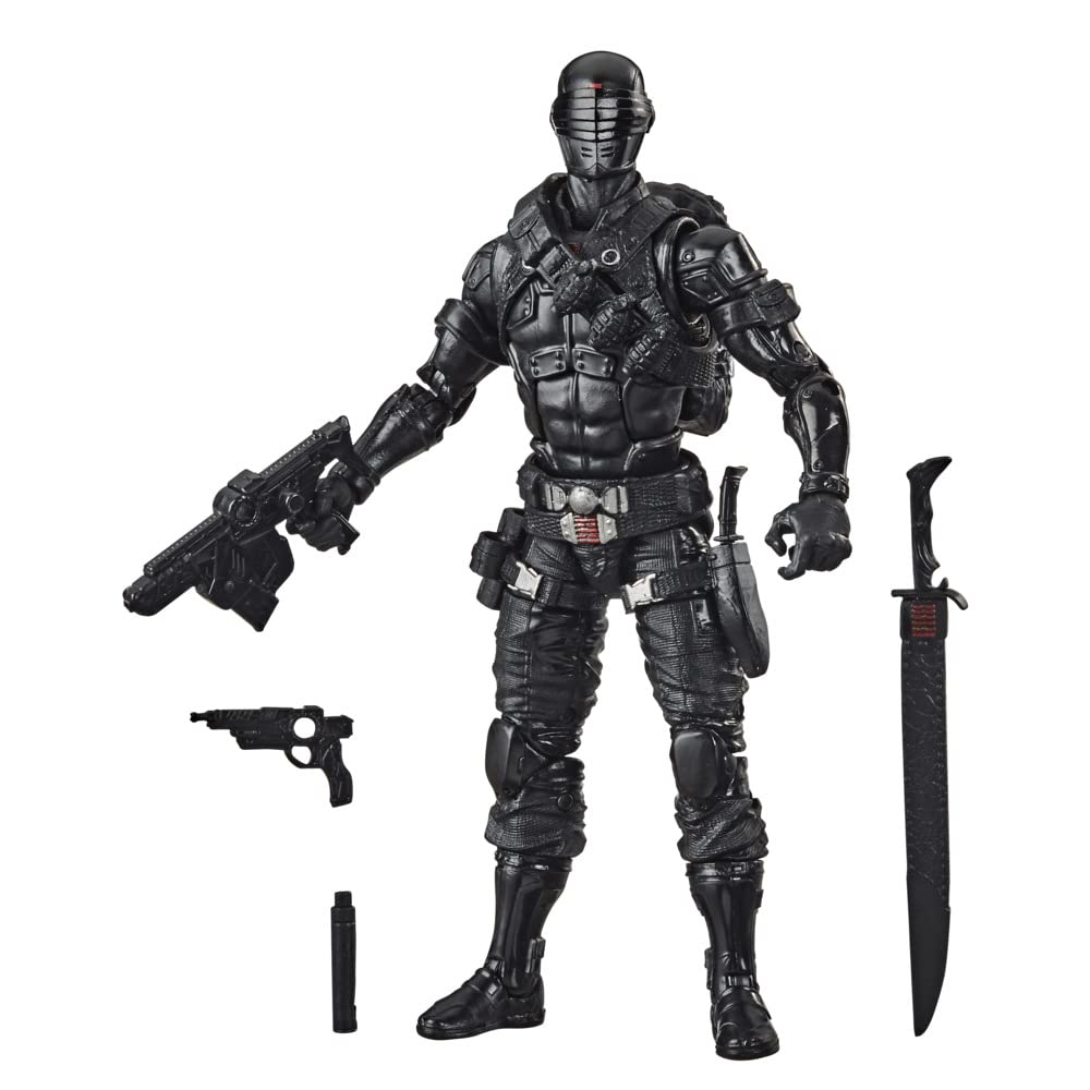 G.I. Joe Snake Eyes Action Figure 6-Inch Scale, Multicolor, Model E8490, Premium Collectible Toy with Accessories